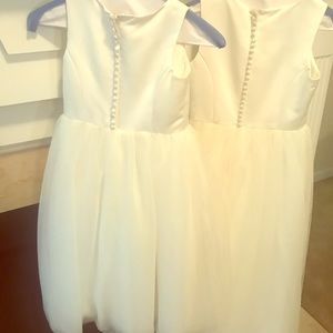 One ivory girls flower girl/jr Bridesmaid dresses